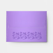 Purple and White Floral Envelope for RSVP Card (Back (Top Flap))