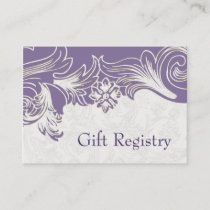 Purple and White Floral Spring Wedding Business Card