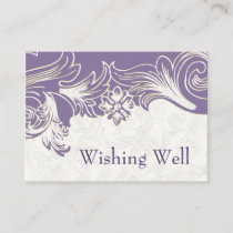 Purple and White Floral Spring Wedding Enclosure Card
