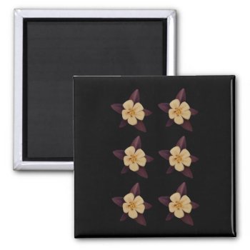 Purple And White Flowers Magnet by LeFlange at Zazzle