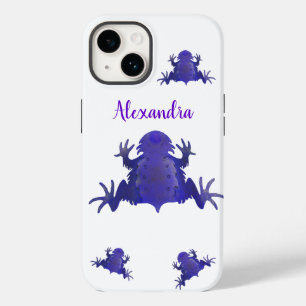 Purple and White Frogs Case-Mate iPhone 14 Case