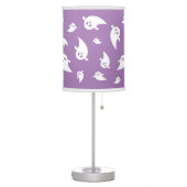 Purple And White Ghosts Pattern Halloween Table Lamp (Left)
