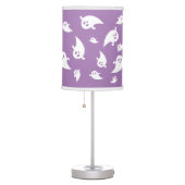 Purple And White Ghosts Pattern Halloween Table Lamp (Right)