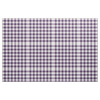 Purple and White Gingham Block Pattern Fabric