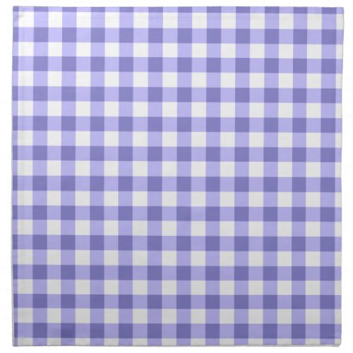 Purple And White Gingham Check Pattern Cloth Napkin