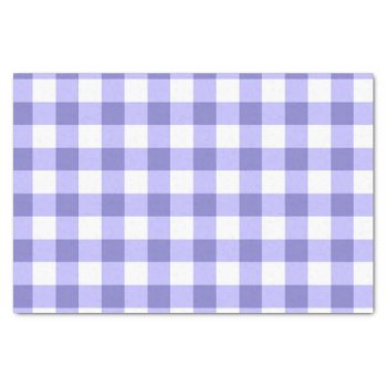 Purple And White Gingham Check Pattern Tissue Paper by InTrendPatterns at Zazzle