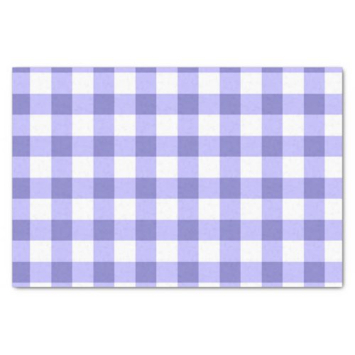 Purple And White Gingham Check Pattern Tissue Paper