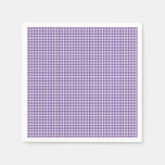 Purple and White Gingham Napkins