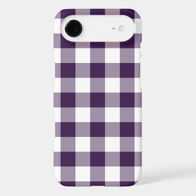 Purple and White Gingham Pattern iPhone 3 Case-Mate Case (Back)