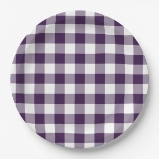 Purple and White Gingham Pattern