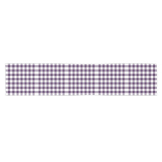 Purple and White Gingham Pattern Table Runner