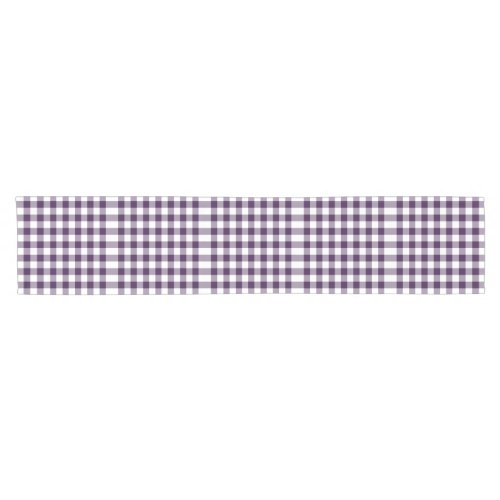 Purple and White Gingham Pattern Table Runner