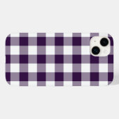 Purple and White Gingham Plaid Case-Mate iPhone Case (Back (Horizontal))