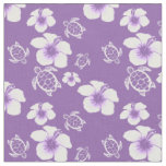 Pink Hibiscus Honu Hawaiian Fabric | Zazzle