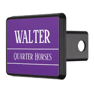 Purple and White Hitch Cover