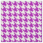 Purple and White Houndstooth Check Fabric