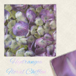 Purple and White Hydrangea Botanical Floral Scarf<br><div class="desc">Beautiful delicate and feminine purple and white floral chiffon scarf featuring Hydrangea blossoms with original botanical photography by JLW_Photography.</div>