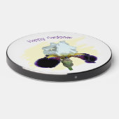 Purple and White Iris Wireless Charger (Front 2)