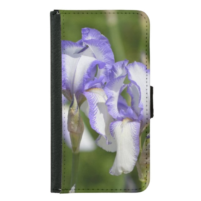 Purple and White Irises Samsung Galaxy Wallet Case (Front)