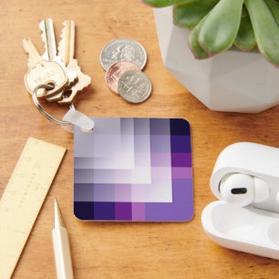 Purple and white keychain