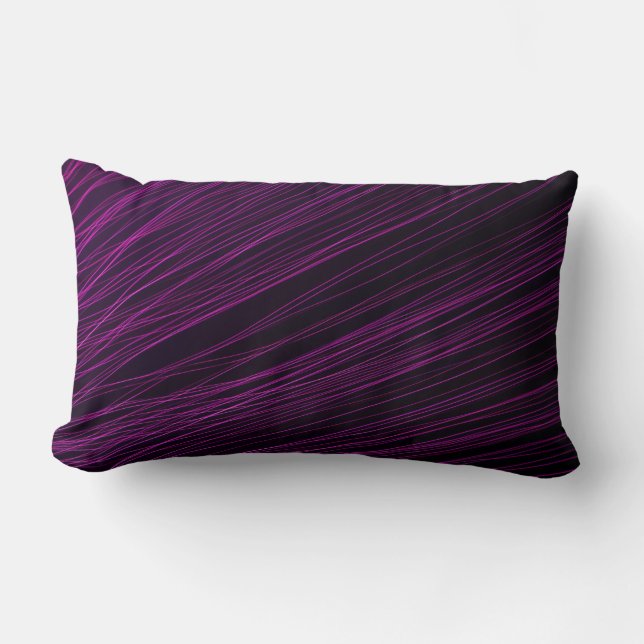 Purple and white light digital wallpaper lumbar pillow (Front)