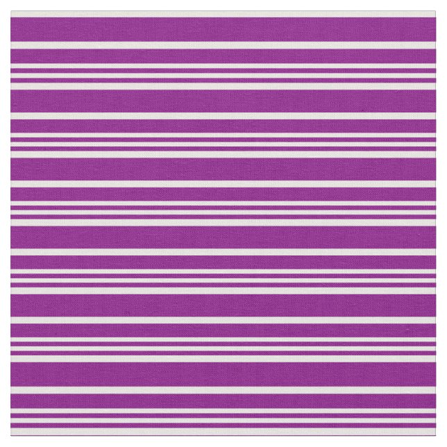 Purple and White Lined Pattern Fabric (Close Up)