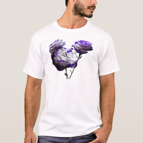 Purple and White Lisianthus T_Shirt