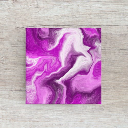 Purple and White Marble Swirls Fluid Art   Canvas Print