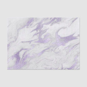 Purple and White Marbled Tissue Paper