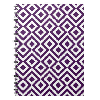 Purple and White Meander Notebook