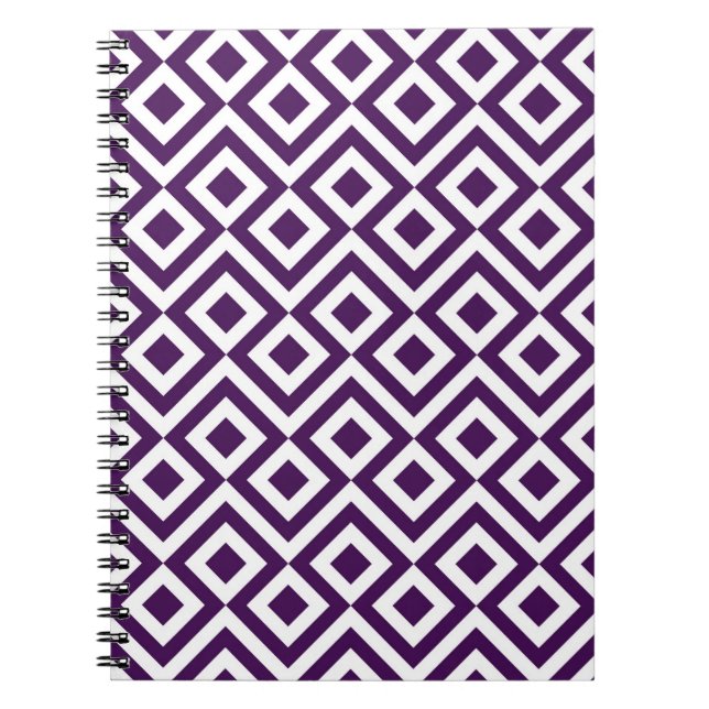 Purple and White Meander Notebook (Front)
