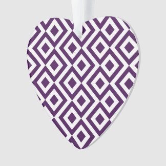 Purple and White Meander Ornament