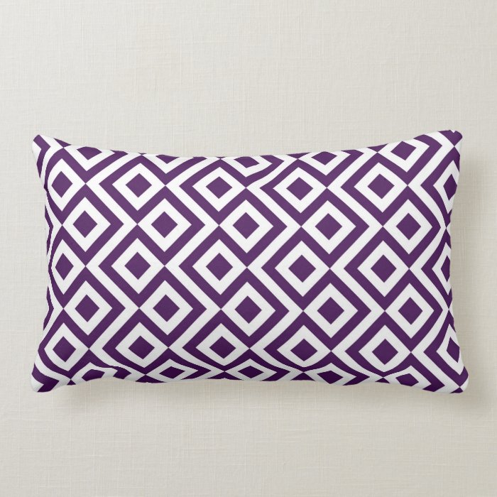 Purple and White Meander Pillows