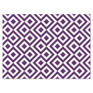 Purple and White Meander Tissue Paper