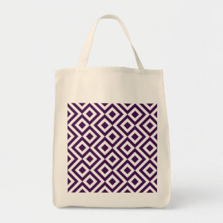 Purple and White Meander Tote Bag