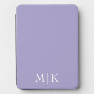 Purple and White Modern Monogram Kindle Cover