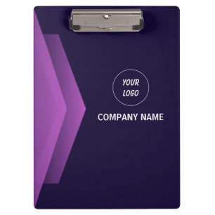 Purple and white modern professional clipboard