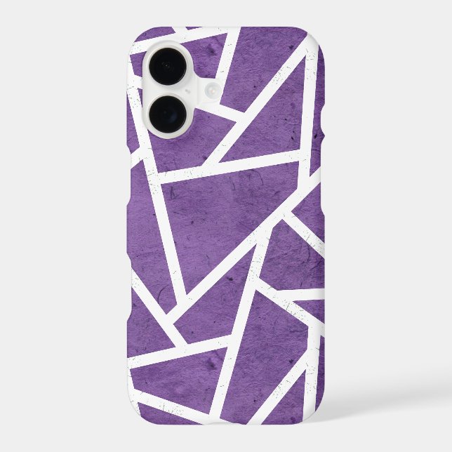 Purple and white mosaic pattern Case-Mate iPhone case (Back)