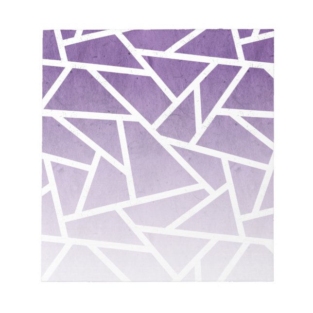 Purple and white mosaic pattern notepad (Front)