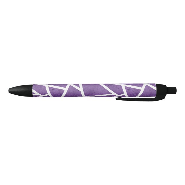 Purple and white mosaic pattern pen (Bottom)