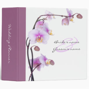 Purple and White Orchid Wedding Planner Binder