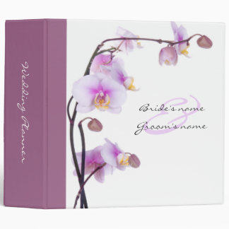 Purple and White Orchid Wedding Planner Binder