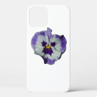Purple and White Pansies Colorful Floral iPhone 12 Case