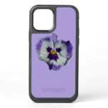 Purple and White Pansies Colorful Floral OtterBox Symmetry iPhone 12 Case