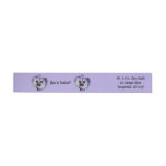 Purple and White Pansies Colorful Floral Wrap Around Label