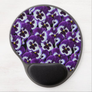 Purple And White Pansies, Gel Mousepad