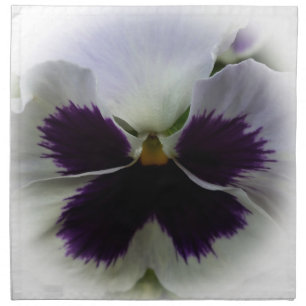 Purple and white pansy cloth napkin