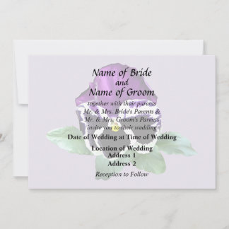 Purple and White Pansy Invitation