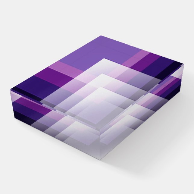Purple and white paperweight (Angled)