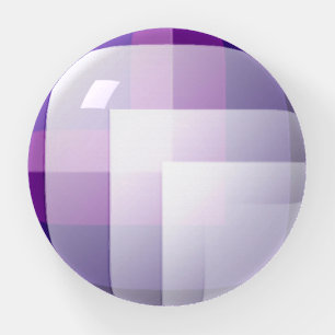 Purple and white paperweight